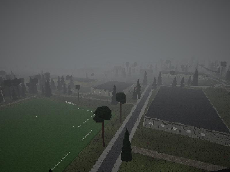 Kolver: the empty town centre on a grey October day